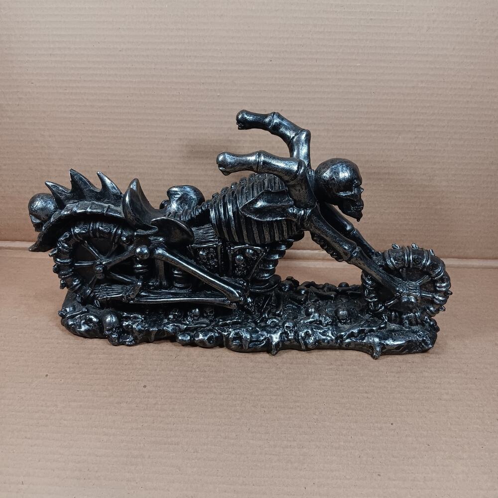 Raising Hell Skeleton Chopper Ghost Rider Motorcycle Wine Holder
